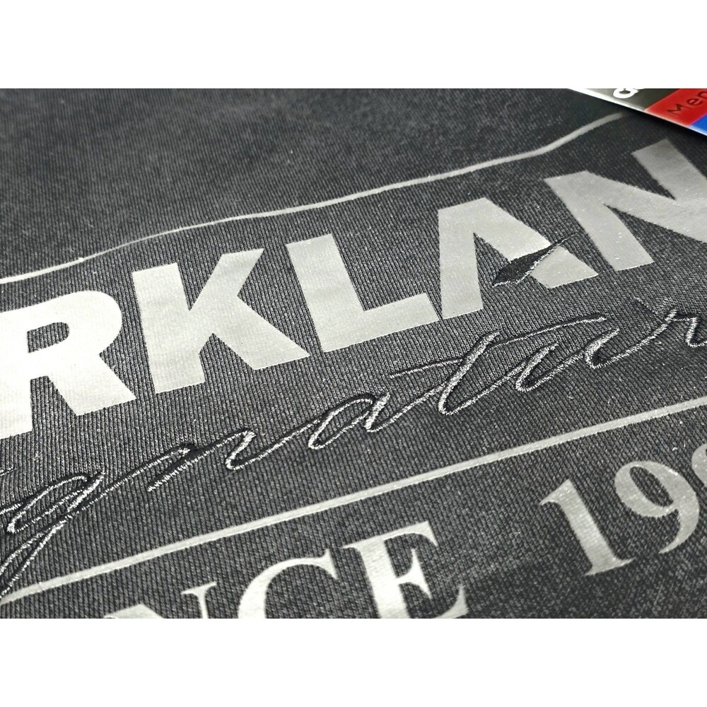 Kirkland Signature Costco Logo Crew Relaxed Black Sweatshirt Men's M, Womens L - Picture 12 of 16